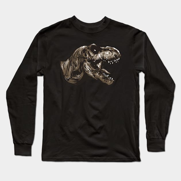 tyrannosaurus rex head Long Sleeve T-Shirt by ShirtyLife